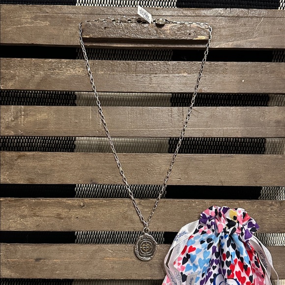 Brighton nwt Ferrera Virtue Oak Tree heart reversible pendant silver necklace - Picture 2 of 6